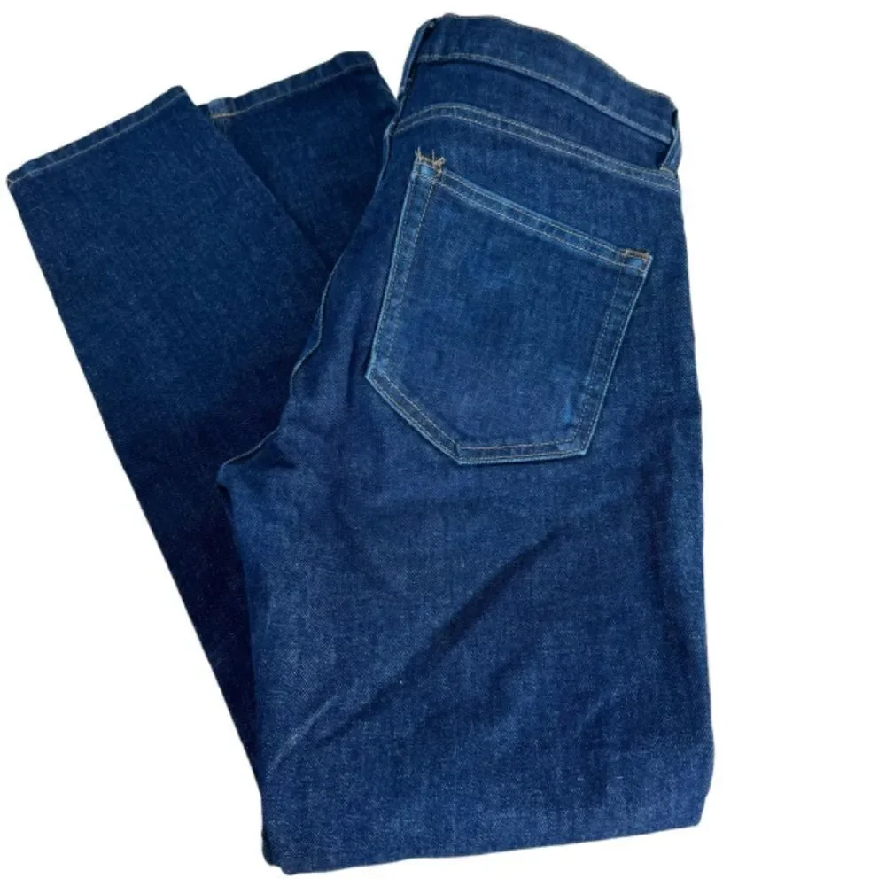 Everlane Mid Rise Dark Wash Slim‎ Straight Jeans Sz 26